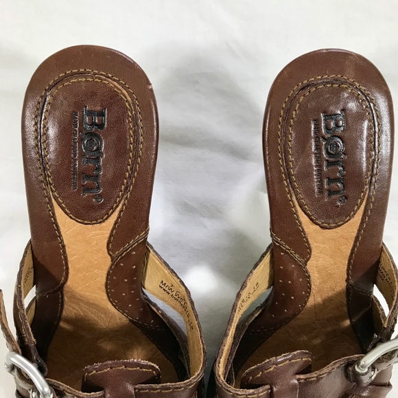 Born 'Lucia' Stacked Heel Slides size 7/38 - Picture 5 of 8